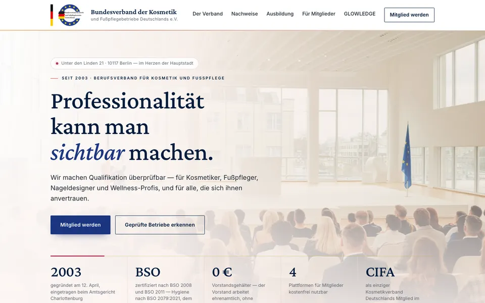 Website des Bundesverbands Kosmetik
